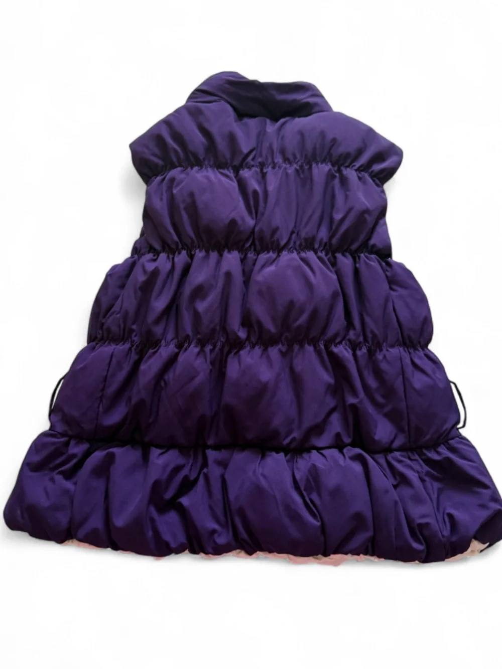 Ralph Lauren Girls Puffy Purple Quilted Vest - Sleeveless Winter Layer